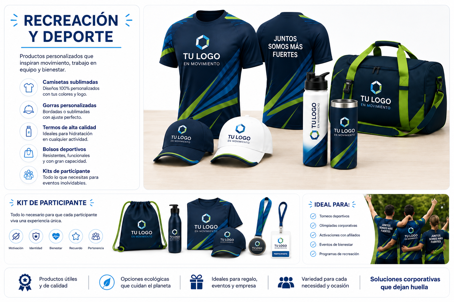 Recreación y Deporte — Dotación corporativa personalizada Kanah Group